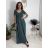Šaty dlhé letné krátky rukáv dámske (S/M/L ONE SIZE) TALIANSKA MÓDA IM425MARIA-M