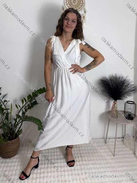 Šaty letné bez rukávu dámske  (S/M/L ONE SIZE) TALIANSKA MÓDA IM7250222/DR