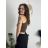 Top croptop na ramínka dámský (XS/S/M ONE SIZE) ITALSKÁ MÓDA IMPLP2620270040/DR biela XS/S/M
