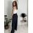 Nohavice dlhé elegantné dámske (S/M/L ONE SIZE) TALIANSKA MÓDA IMSM26004/DR čierna S/M/L