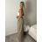 Kalhoty dlouhé elegantní dámské JITKA (S/M/L ONE SIZE) ITALSKÁ MÓDA IM426070/DU S/M/L středně modrá
