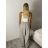 Kalhoty dlouhé elegantní dámské JITKA (S/M/L ONE SIZE) ITALSKÁ MÓDA IM426070/DU S/M/L středně modrá