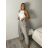 Kalhoty dlouhé elegantní dámské JITKA (S/M/L ONE SIZE) ITALSKÁ MÓDA IM426070/DU S/M/L středně modrá