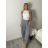 Kalhoty dlouhé elegantní dámské JITKA (S/M/L ONE SIZE) ITALSKÁ MÓDA IM426070/DU S/M/L středně modrá