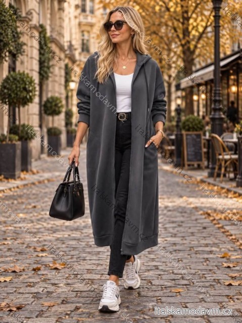 Mikina zateplená dlhý rukáv dámska (S/M/L ONE SIZE) TALIANSKA MÓDA IMD26136