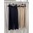 Nohavice elegantné oversize dlhé so širokou nohavicou s opaskom dámske (S/M/L ONE SIZE) TALIANSKA MODA IM3262969