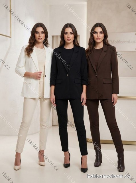 Sako elegantní dlouhý rukáv dámské (S/M/L ONE SIZE) ITALSKá MóDA IM326021