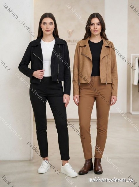Bunda na zip dlouhýrukáv dámská (S/M/L ONE SIZE) ITALSKá MóDA IM326022