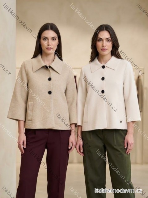 Kabát na knoflíky dlhý rukáv dámske (S/M/L ONE SIZE) TALIANSKA MÓDA IMPFD2686123