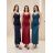 Šaty elegantné spoločenské dlhé na ramienka dámske MONA (S/M ONE SIZE) TALIANSKA MÓDA IM326034/DUR S / M modrá petrolejová