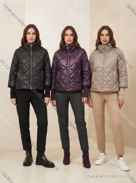 Bunda šusťáková oversize dlouhý rukáv dámská (M/L/XL ONE SIZE) ITALSKÁ MÓDA IMC26318/DUR M/L/XL hnědá