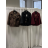 Kabátek na knoflíky dlouhý rukáv dámský (S/M/L ONE SIZE) ITALSKÁ MÓDA IMSM269595/DUR S/M/L hnědá