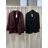 Sako elegantný dlhý rukáv dámske nadrozmer (48/50/52 ONE SIZE) TALIANSKA MÓDA IMD26076/DUR 48/50/52 bílá