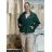 Kabátek oversize s páskem dlouhý rukáv dámský (M/L ONE SIZE) ITALSKÁ MÓDA IMD261002/DUR M/L zelená smaragdová