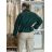 Kabátek oversize s páskem dlouhý rukáv dámský (M/L ONE SIZE) ITALSKÁ MÓDA IMD261002/DUR M/L zelená smaragdová