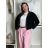 Bunda oversize dlouhý rukáv dámská KAILA (S/M/L/XL ONE SIZE) ITALSKÁ MÓDA IMC26081/DUR černá S/M/L