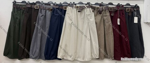 Sukňa stredne dlhá s vreckami dámska nadrozmer (46/48/50 ONE SIZE) TALIANSKA MÓDA IM426359