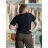 Svetr úpletový krátký rukáv dámský (S/M/L ONE SIZE) ITALSKÁ MÓDA IMD262002